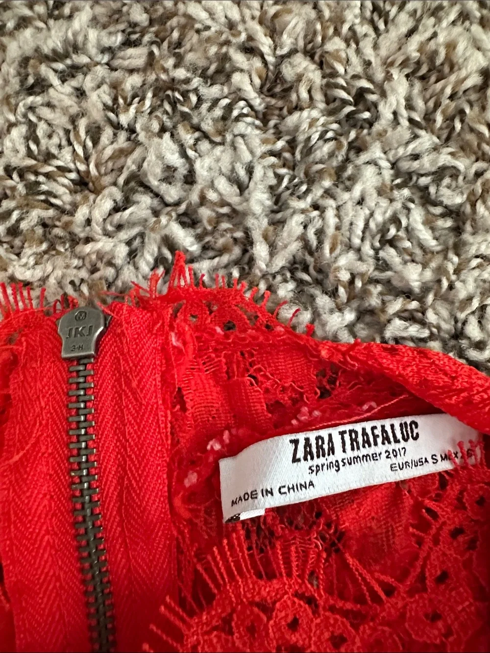 Zara Vibrant Red Lace Halter Camisole